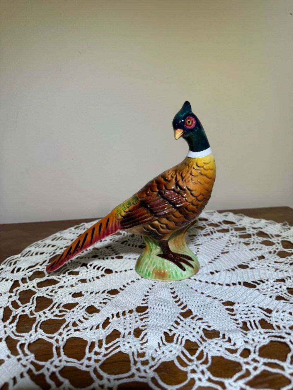 Vintage Ceramic Pheasant Figurine Hand-Painted Bird Decor Collectible MCM - Picture 2 of 6